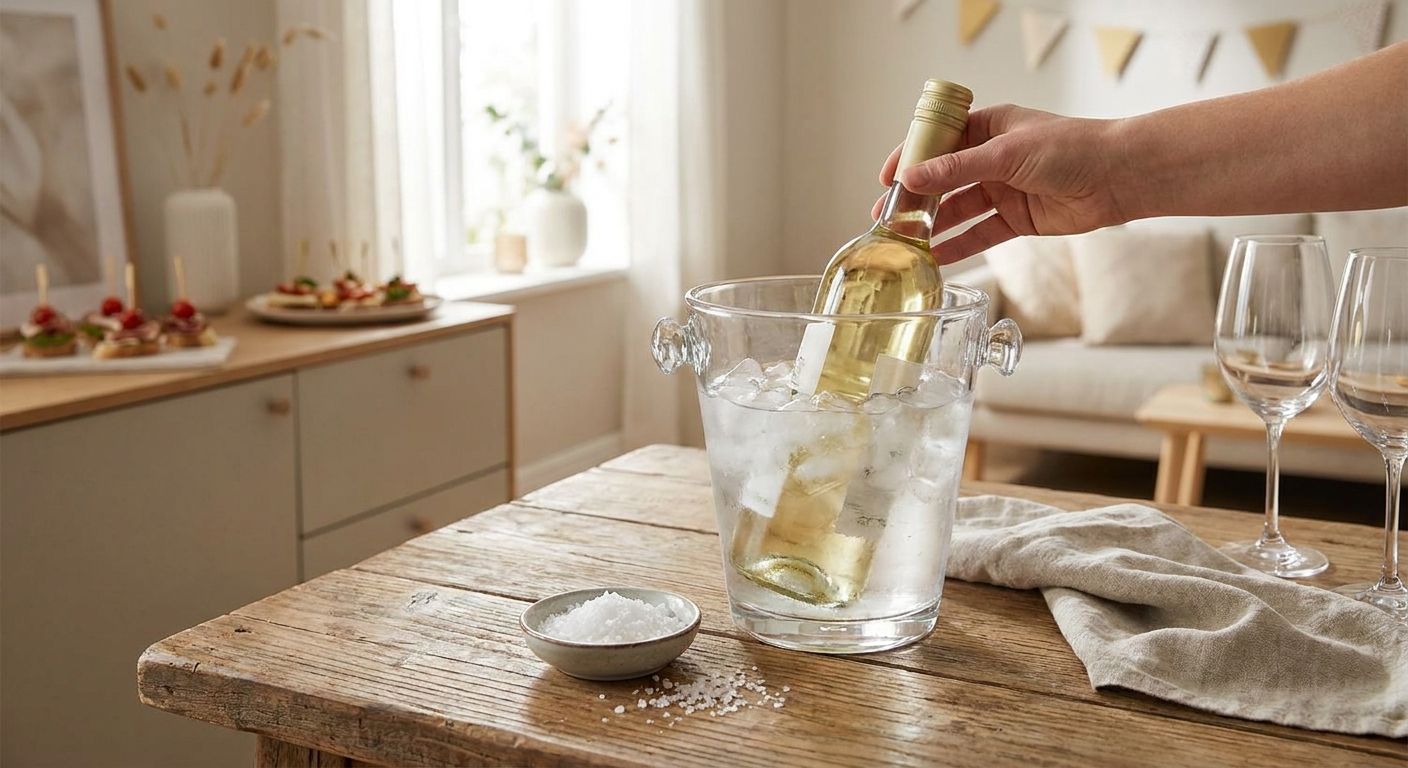 How to chill wine quickly before a party