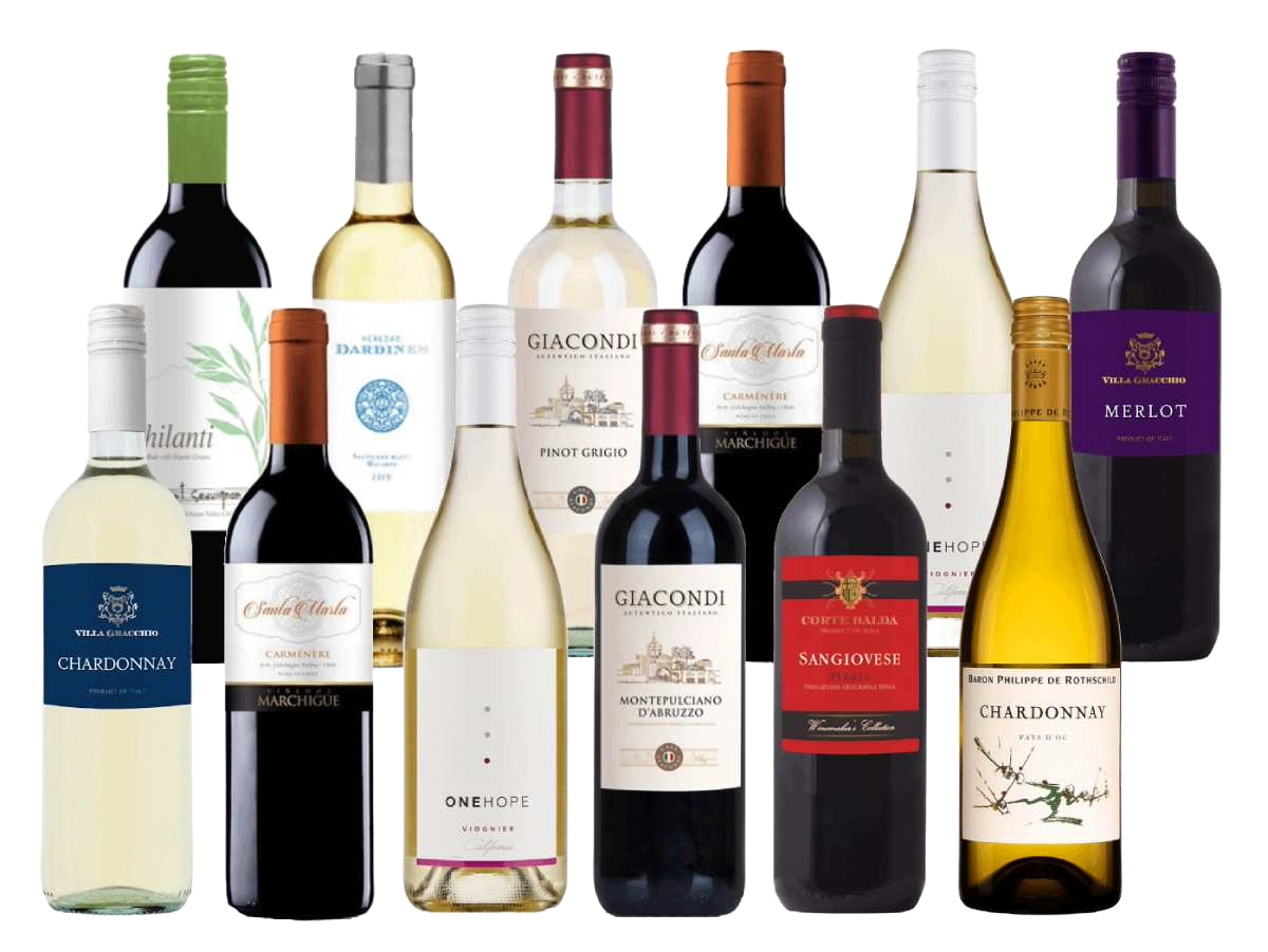 12 Bottle World Tour Mixed Wine Tasting Set (750 ml)