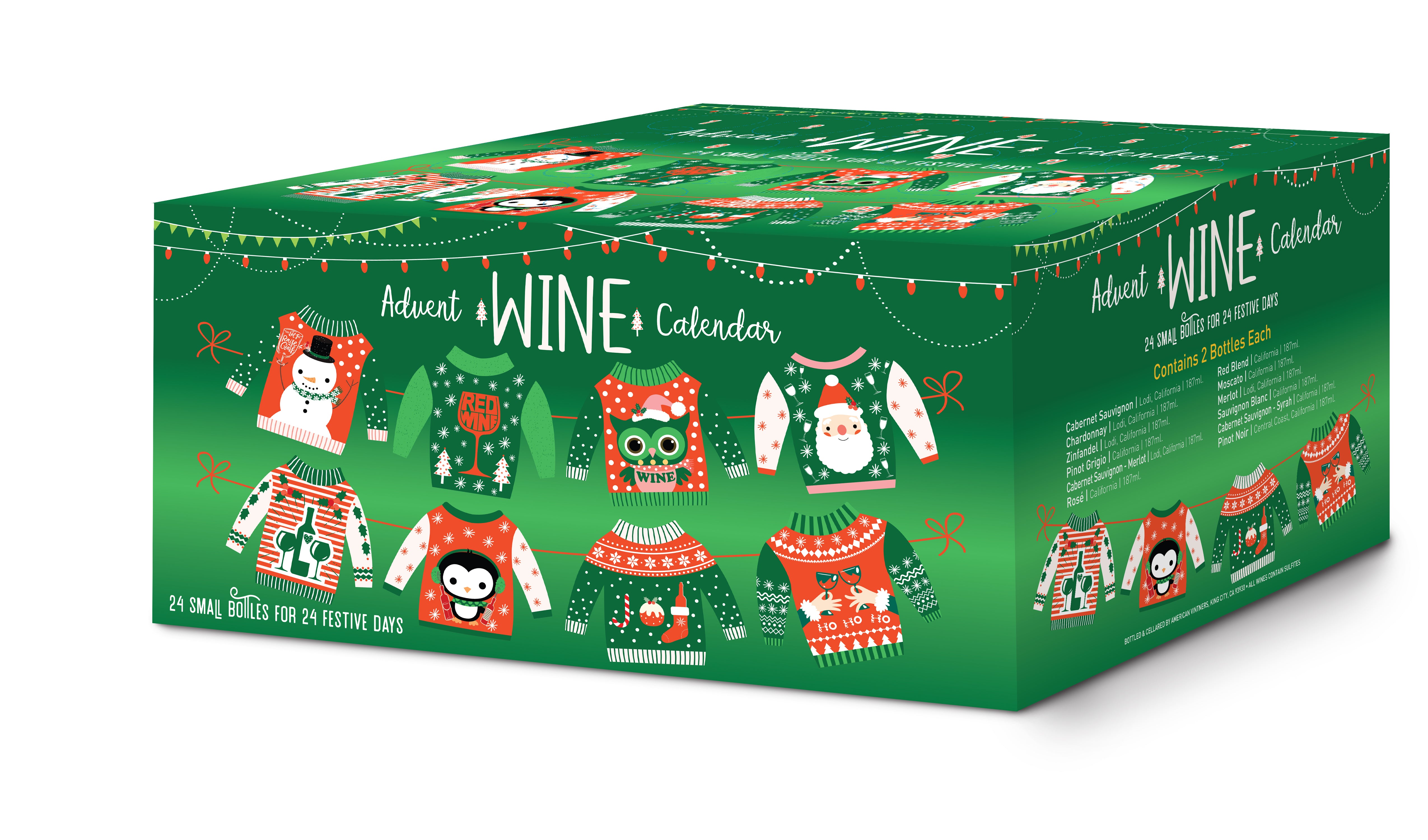 Holiday Wine Advent Calendar - 24 or 12 Days of Joy (187 ml)