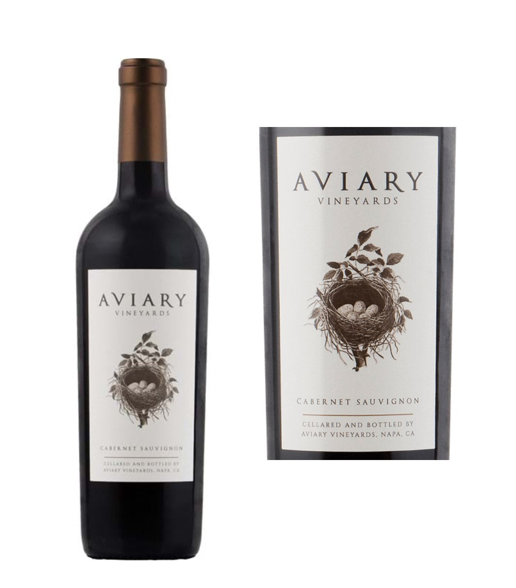 DAMAGED LABEL: Aviary Vineyards Cabernet Sauvignon (750 ml)