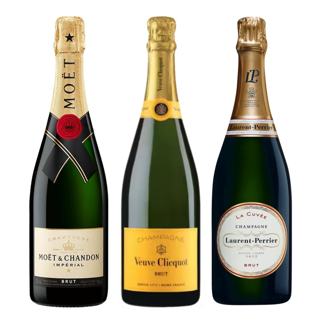 Veuve Clicquot ＆MOET＆CHANDON 3本セット 3-Bottle Veuve Clicquot Champagne Wedding Set