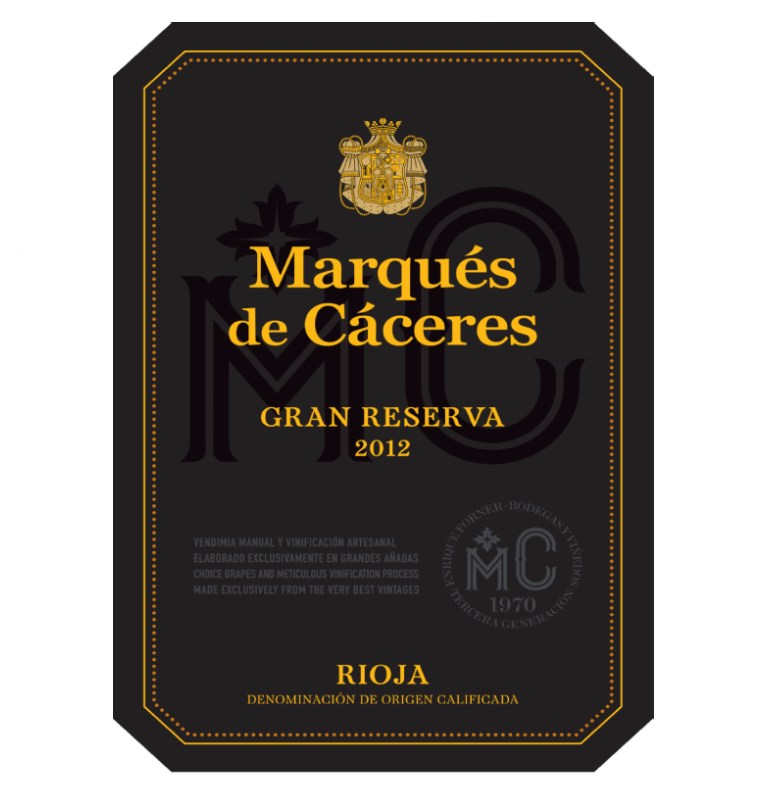 DAMAGED LABEL: Marques de Caceres Rioja Gran Reserva 2015 (750 ml)