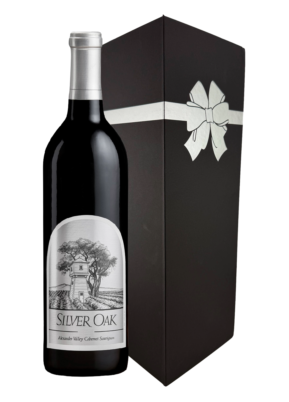 Silver Oak Alexander Valley Cabernet Sauvignon With Black Gift Wine Box