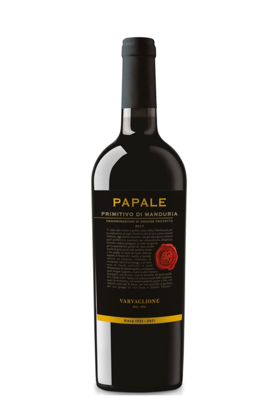 REMAINING STOCK: Varvaglione Papale Primitivo di Manduria DOC 2020 (750 ml)