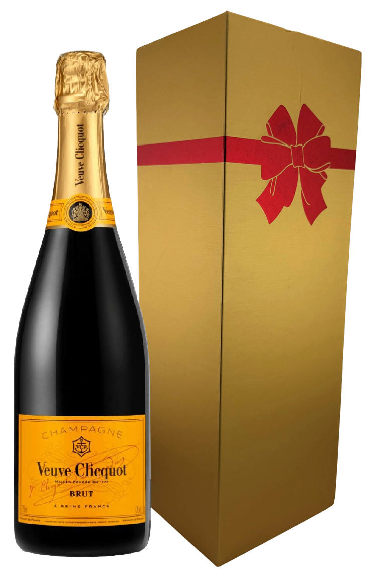 Veuve Clicquot Yellow Label Brut With Gold Gift Wine Box