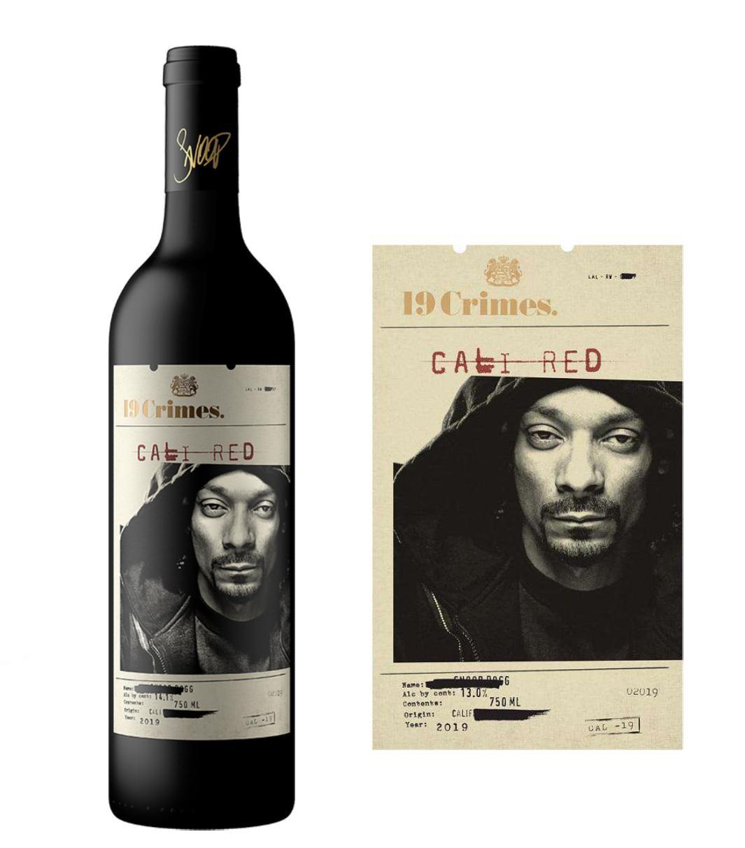 REMAINING STOCK: 19 Crimes Cali Red Snoop Dogg Wine 2020 (750 ml)