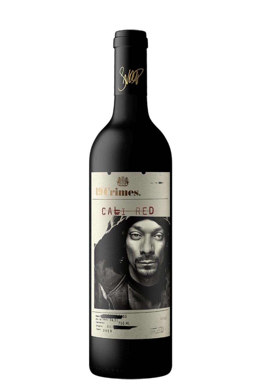 19 Crimes Cali Red 2024 by Snoop Dogg California red blend bottle