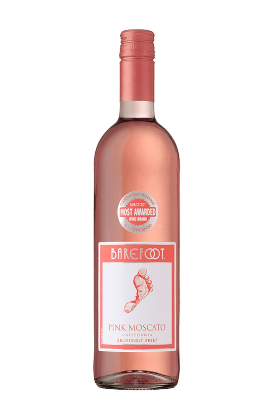 DAMAGED LABEL: Barefoot Pink Moscato (750 ml)