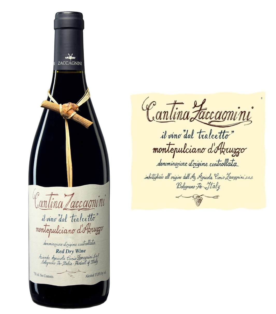 DAMAGED LABEL: Cantina Zaccagnini Montepulciano d'Abruzzo (Il Vino dal Tralcetto Riserva) 2022 (750 ml)