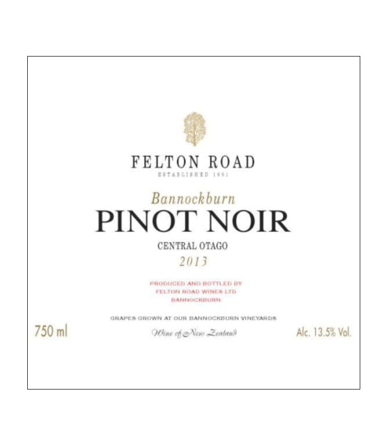 Felton Road Bannockburn Pinot Noir 2013 (750 ml)