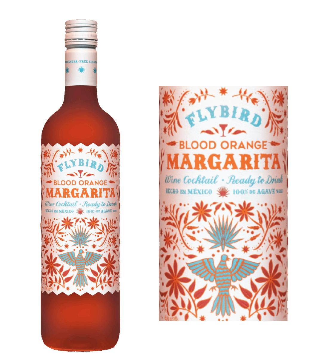 Flybird Blood Orange Margarita Agave Wine Cocktail Tangy and Sweet