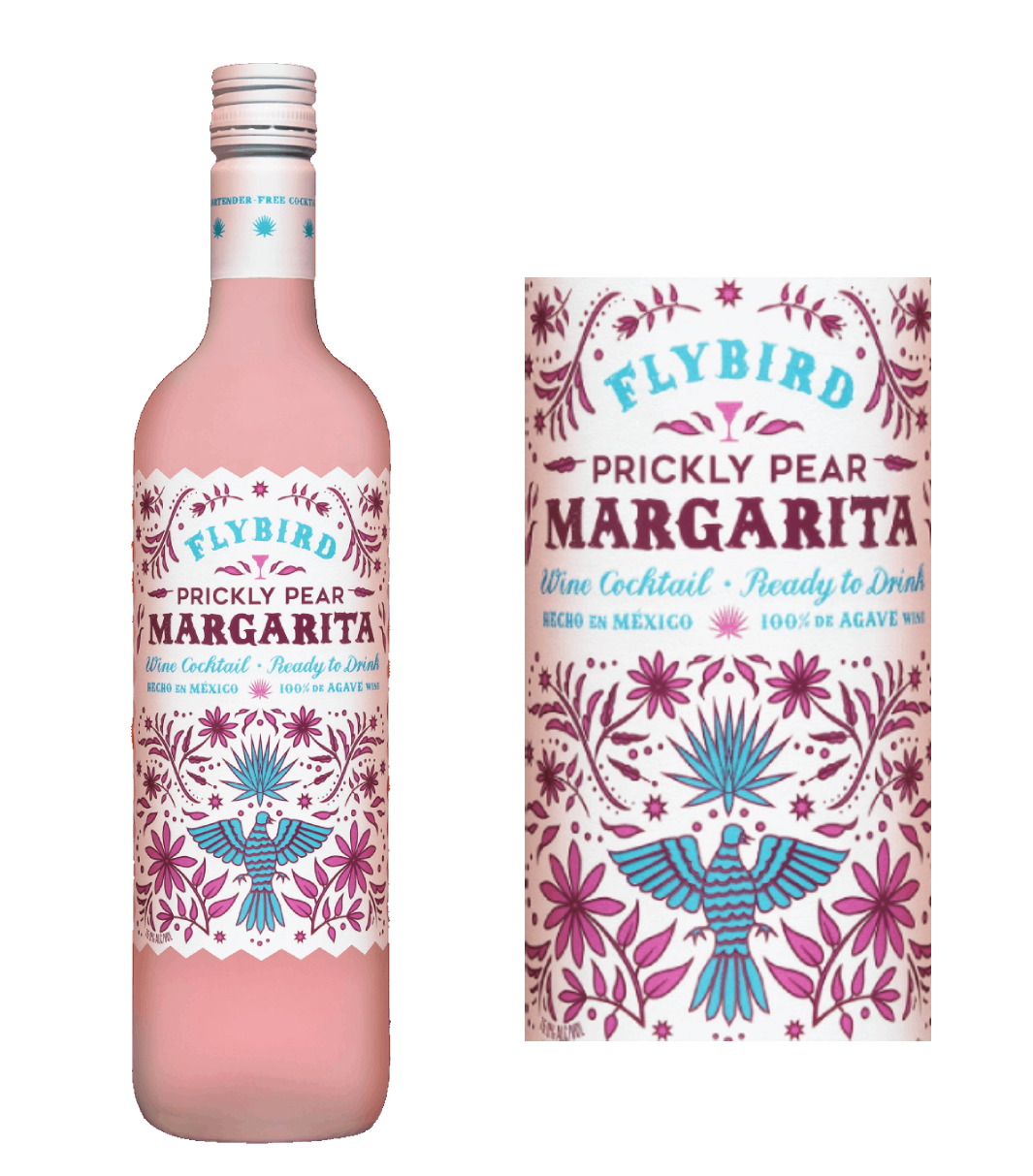 Flybird Prickly Pear Margarita Agave Wine Cocktail (750 ml)