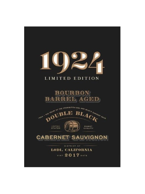 Gnarly Head 1924 Bourbon Barrel Aged Double Black Cabernet Sauvignon 2023 (750 ml)