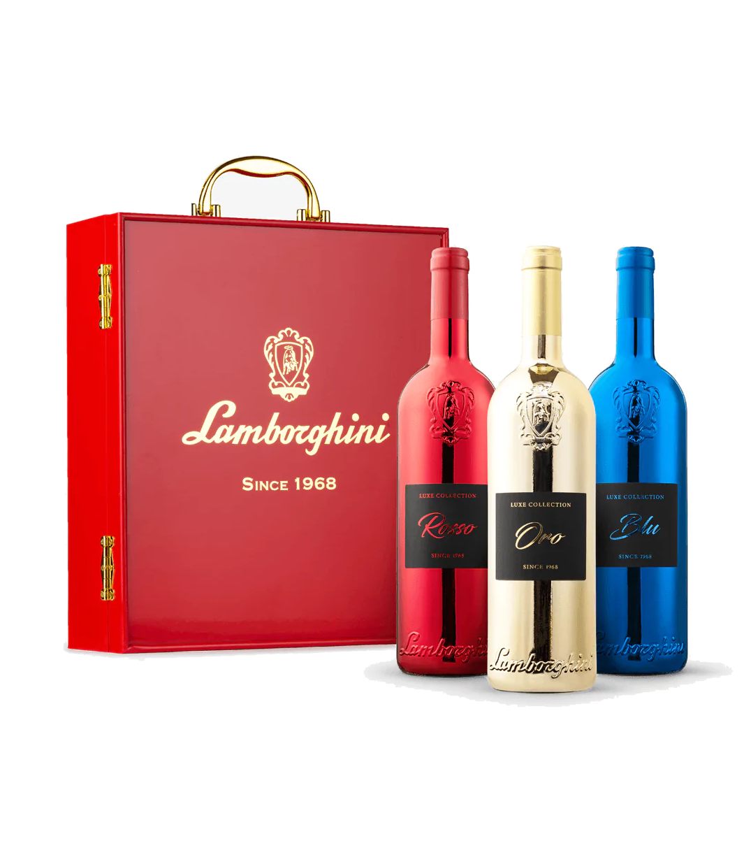 Lamborghini Wine Tricolor Set - Red Wine Gift Set (750 ml)