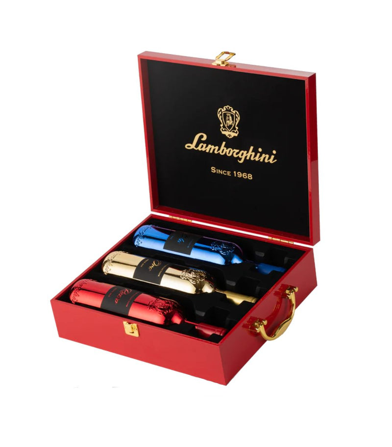 Lamborghini Wine Tricolor Set - Red Wine Gift Set (750 ml)