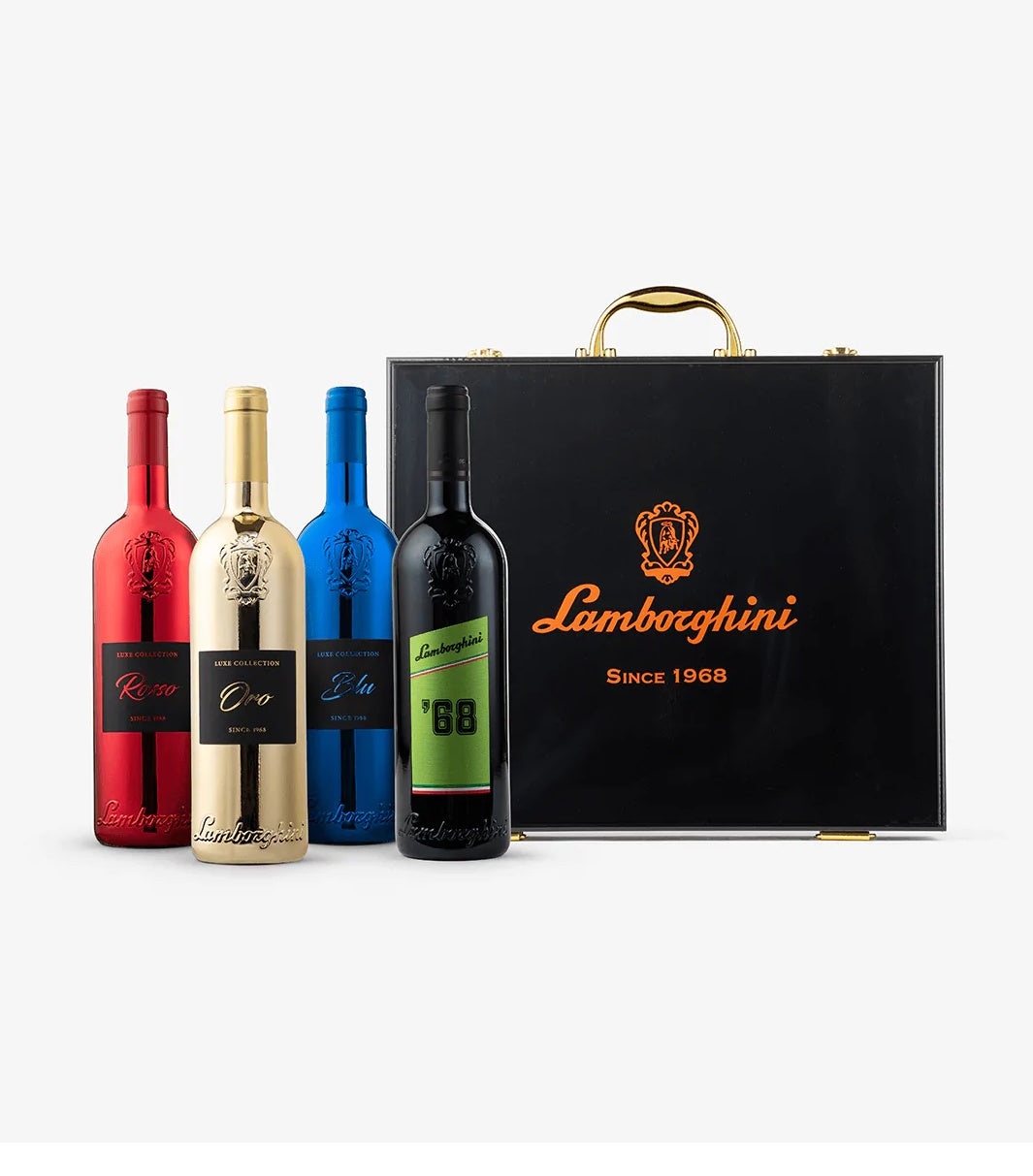 Lamborghini Wine Ultimate Experience Set - Red & White Wine (750 ml) - 68 Italia Collection