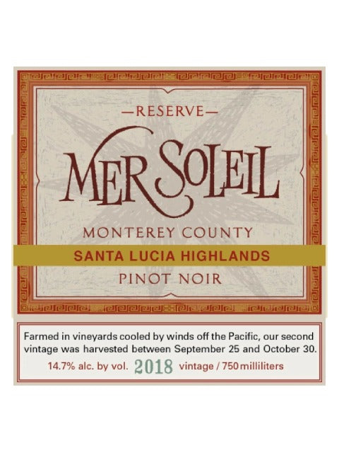 Mer Soleil Reserve Pinot Noir 2019 (750 ml)