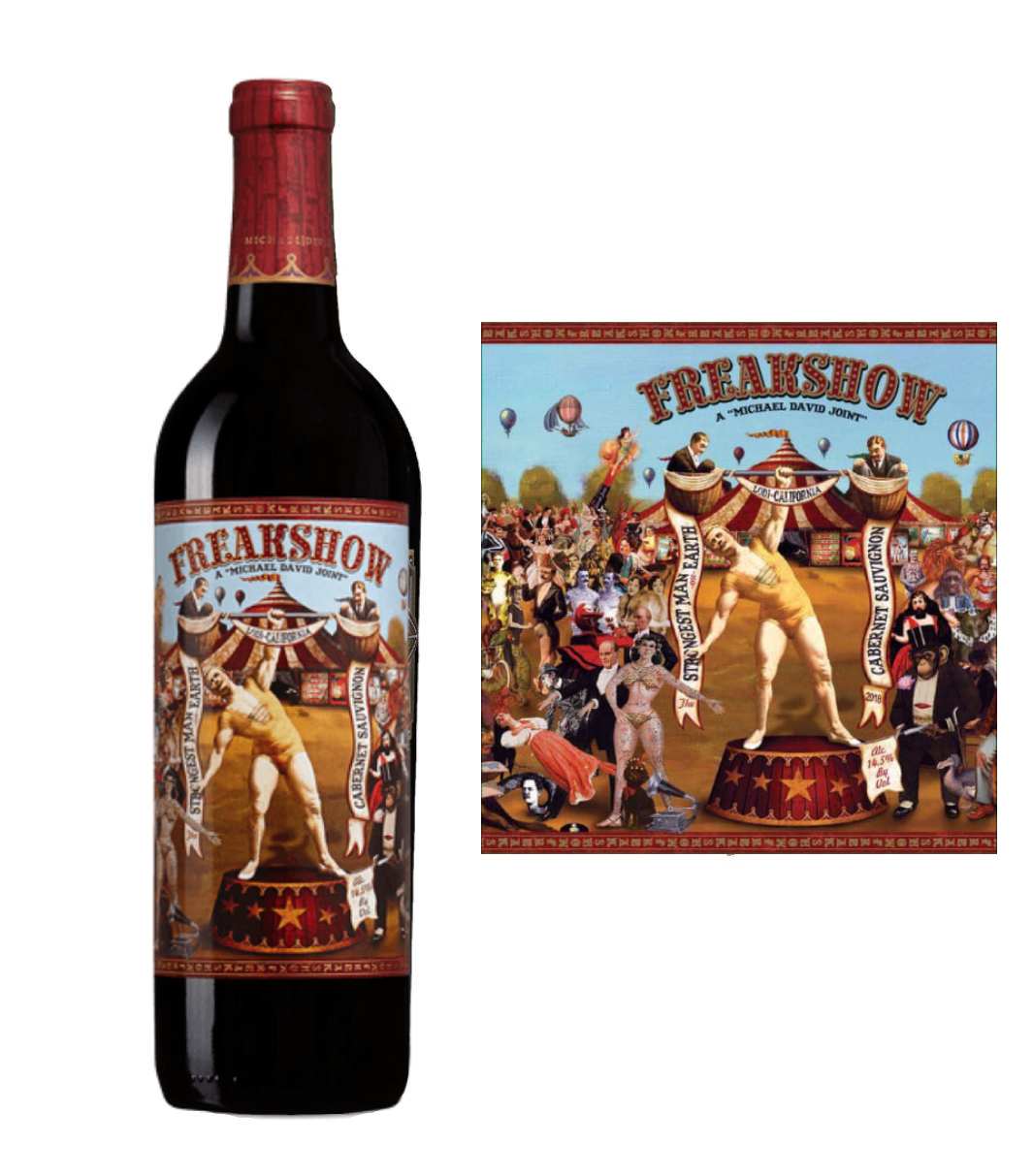 DAMAGED LABEL: Michael David Winery Freakshow Cabernet Sauvignon 2022 (750 ml)