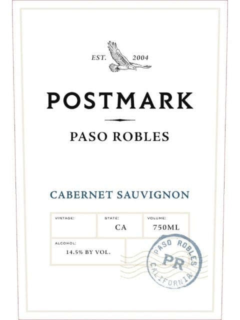 Postmark Paso Robles Cabernet Sauvignon 2022 (750 ml)