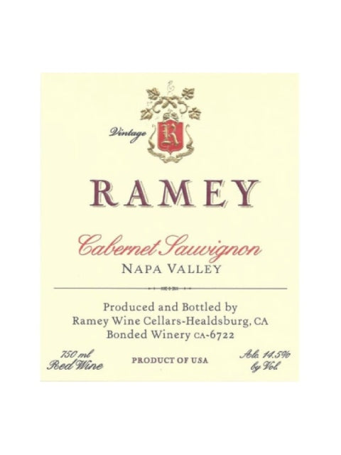 DAMAGED LABEL: Ramey Napa Valley Cabernet Sauvignon 2019 (750 ml)