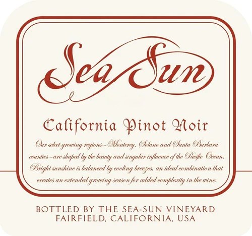 Sea Sun California Pinot Noir 2022 by Charlie Wagner (750 ml)