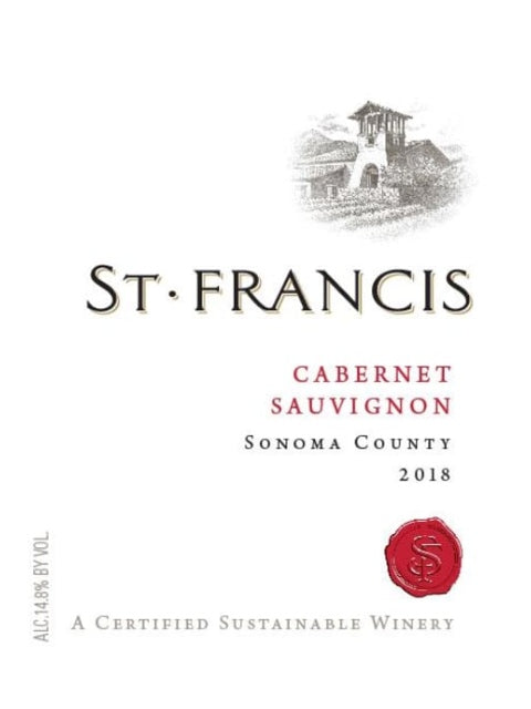 DAMAGED LABEL: St. Francis Cabernet Sauvignon 2021 (750 ml)