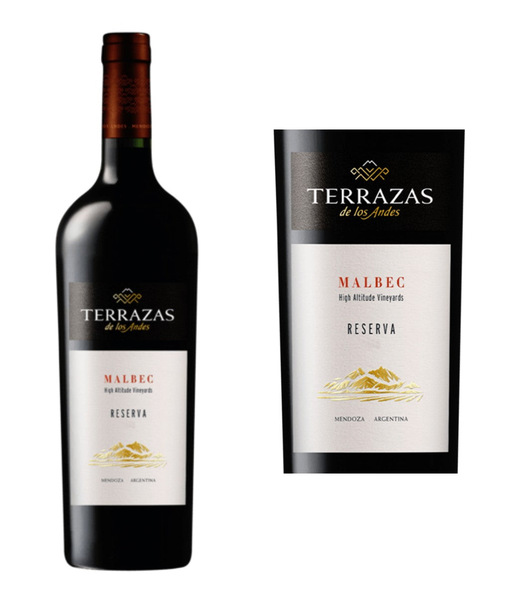 DAMAGED LABEL: Terrazas de los Andes Reserva Malbec 2022 (750 ml)