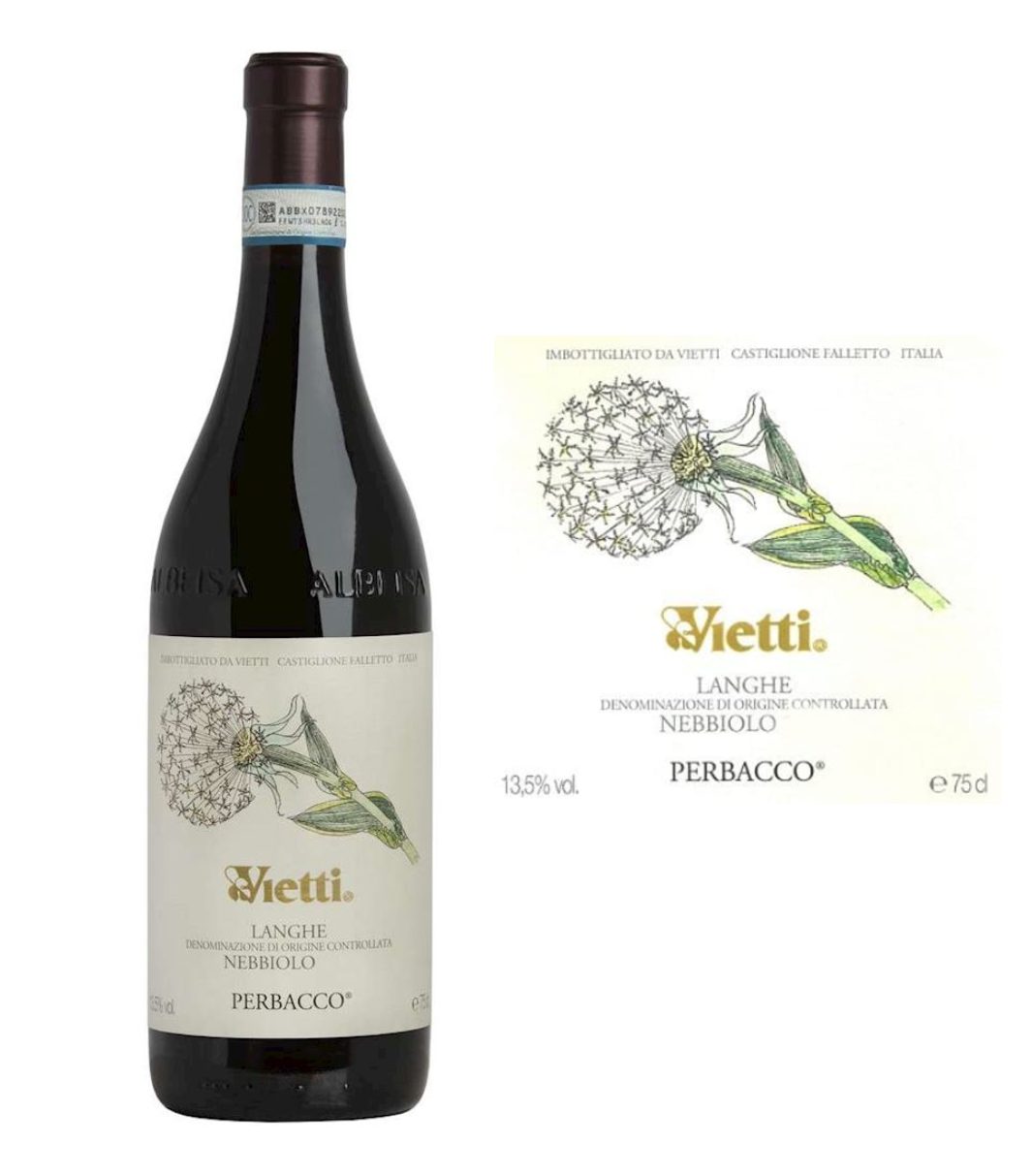 DAMAGED LABEL: Vietti Perbacco Nebbiolo delle Langhe 2021 (750 ml)