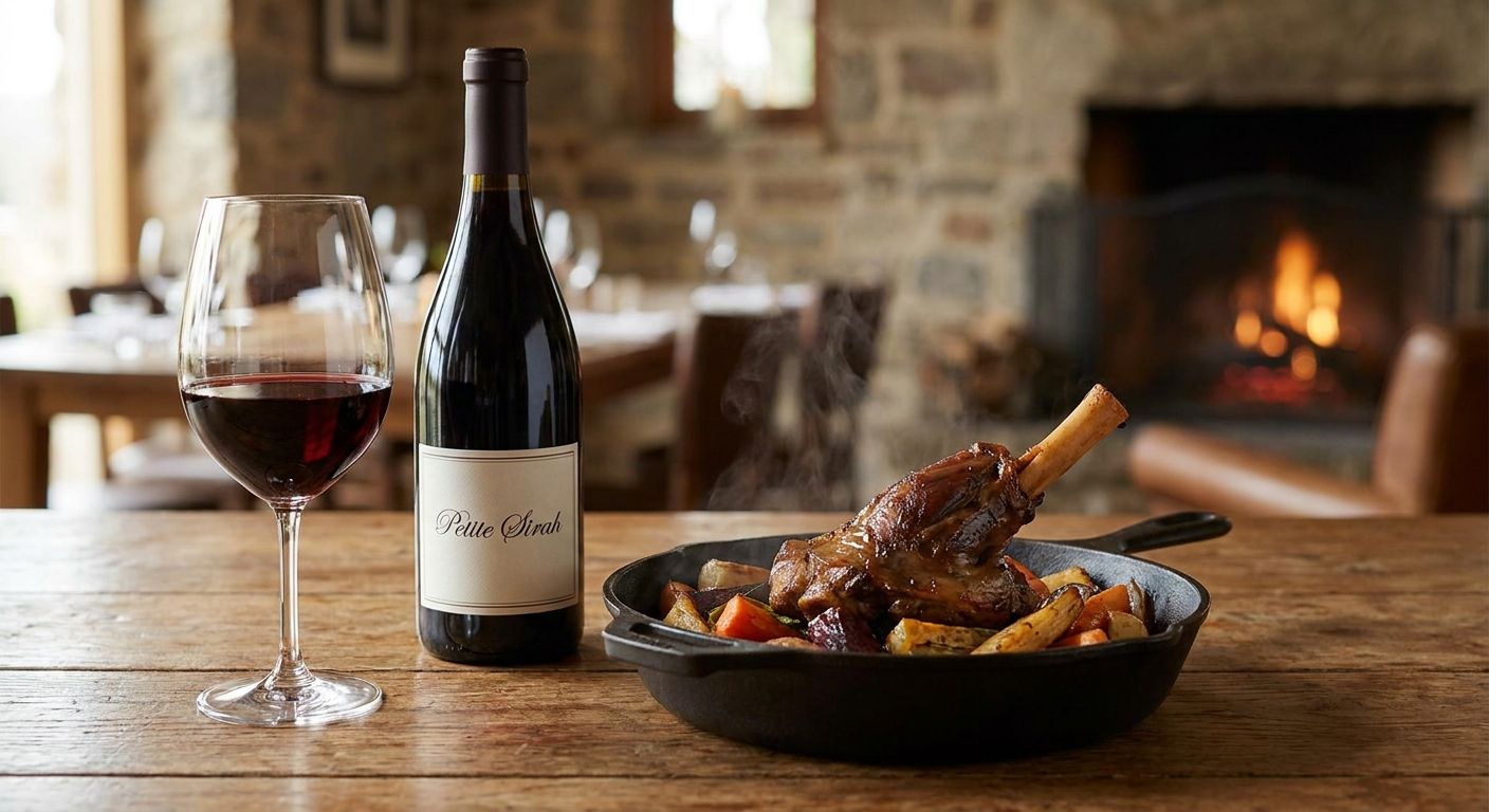 Petite Sirah wine for hearty meat dishes