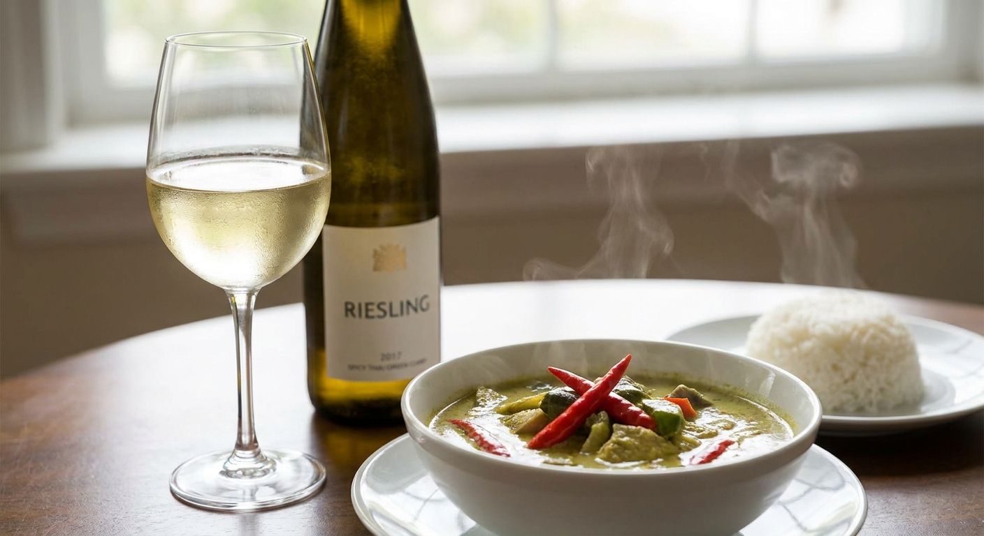 Riesling wine for spicy food pairing