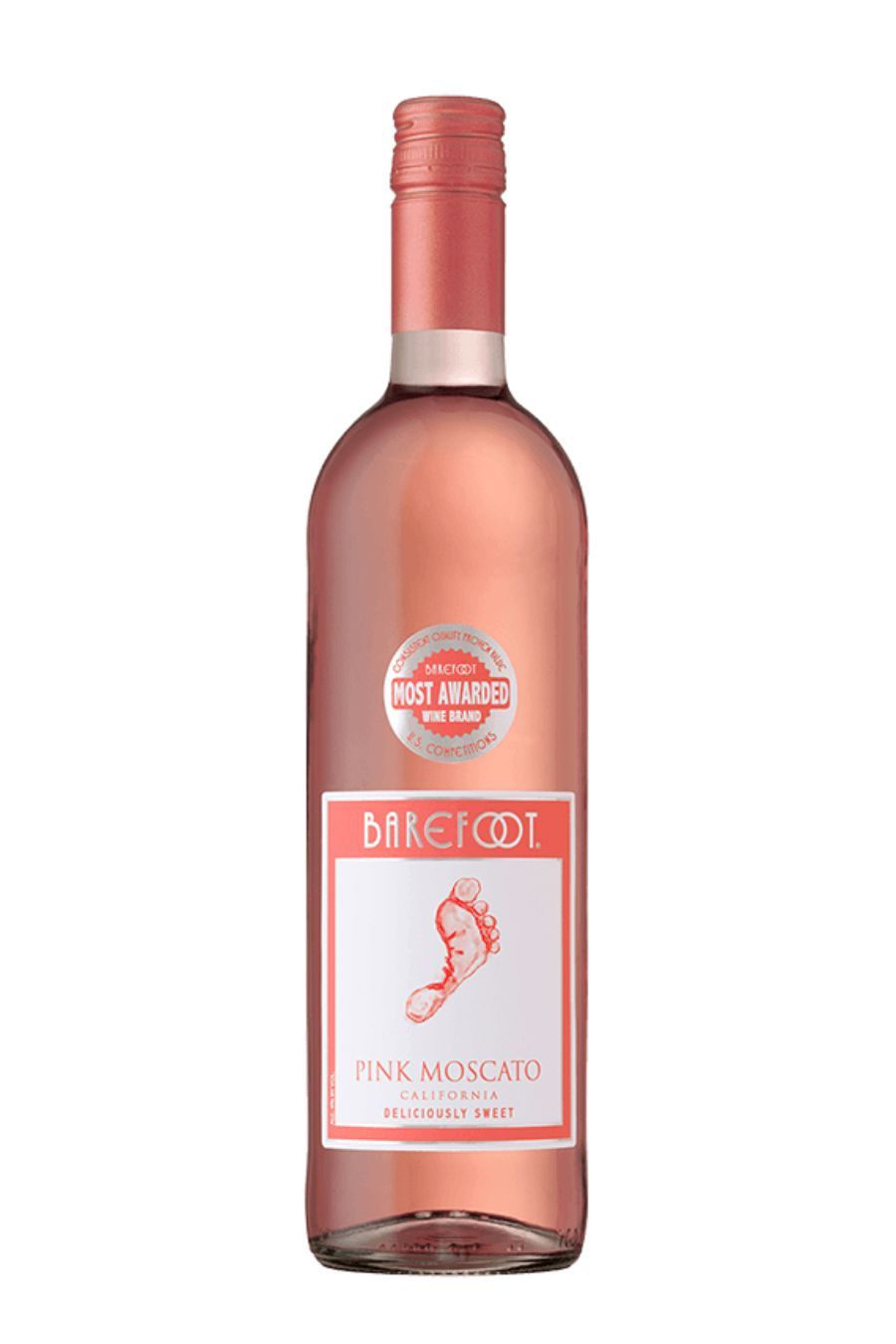 Barefoot Pink Moscato bottle - one of the best pink moscatos to buy in 2026