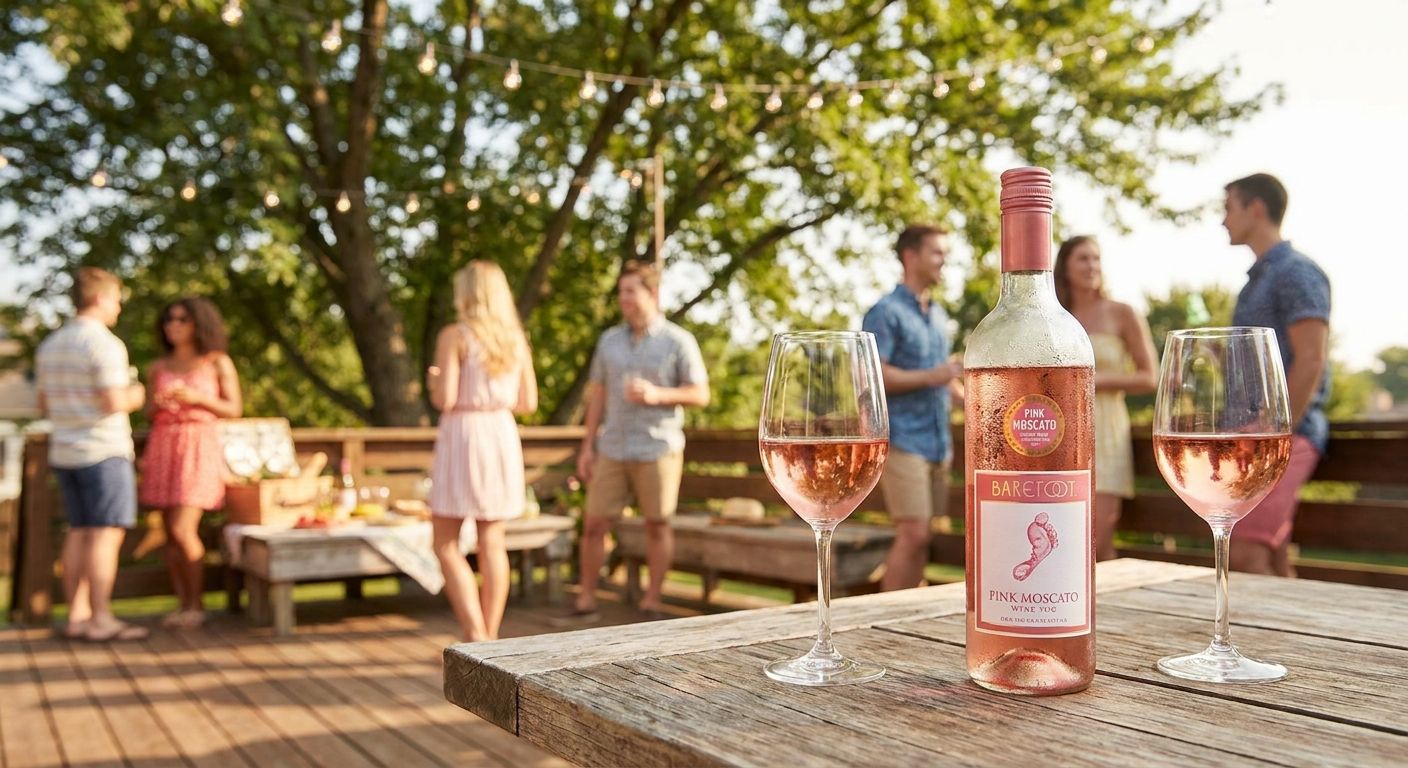 Barefoot pink moscato for summer parties
