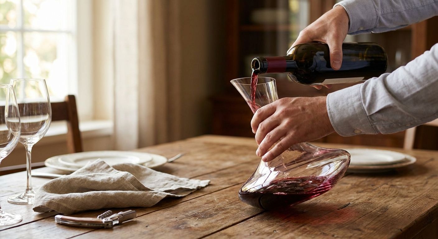 How to decant wine before serving guests