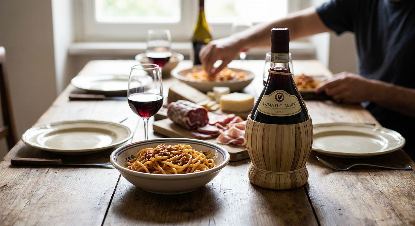 Chianti wine for Italian dinner parties