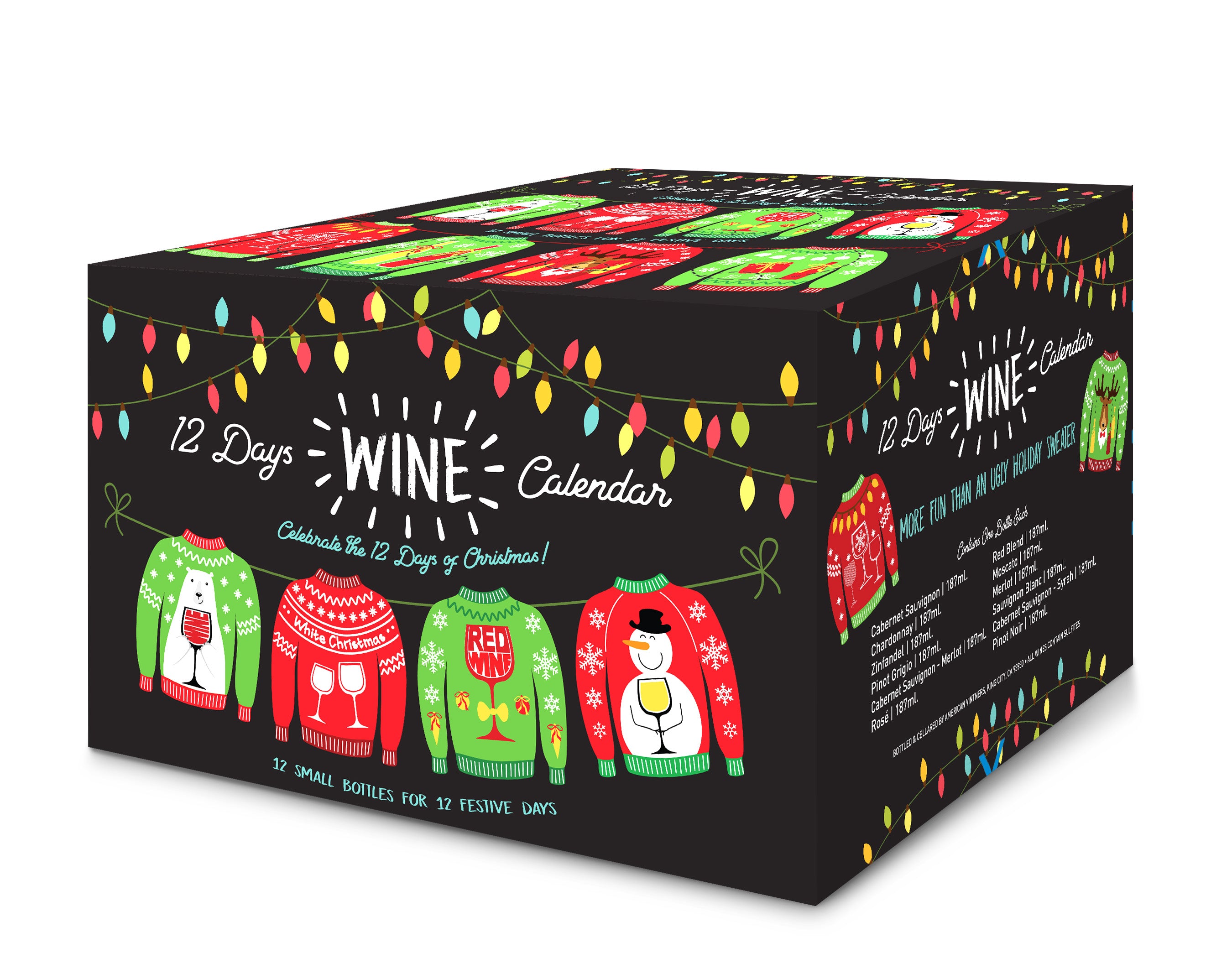 Holiday Wine Advent Calendar - 24 or 12 Days of Joy (187 ml)