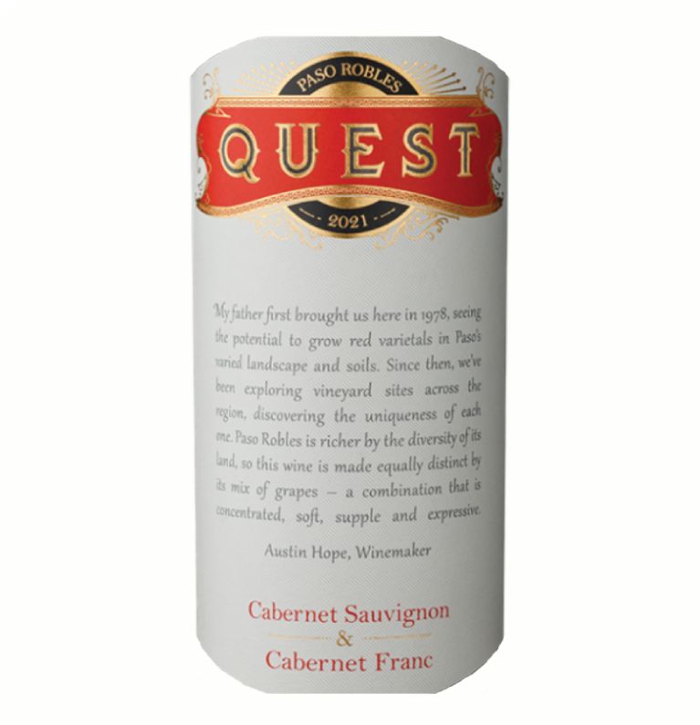DAMAGED LABEL: Austin Hope Quest Proprietary Red 2021 (750 ml)
