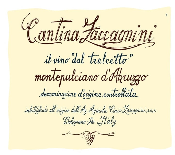 REMAINING STOCK: Cantina Zaccagnini Montepulciano d'Abruzzo (Il Vino dal Tralcetto Riserva) 2020 (750 ml)