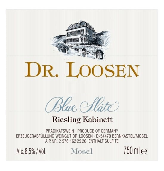 DAMAGED LABEL: Dr. Loosen Blue Slate Kabinett Riesling 2022 (750 ml)