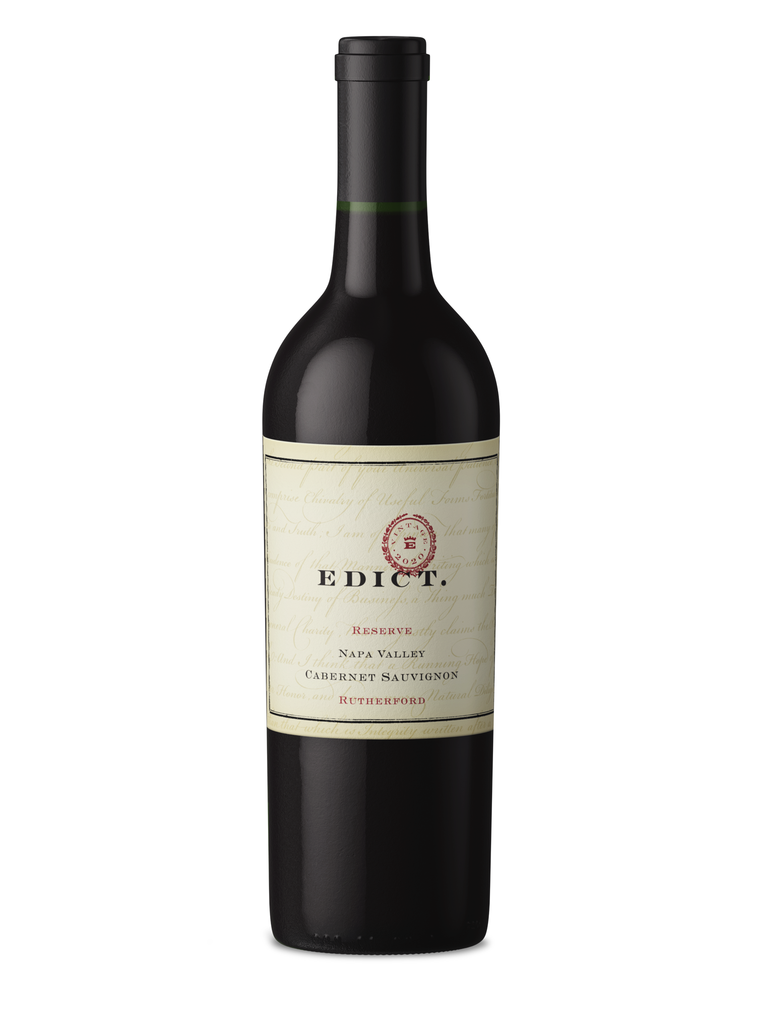 DAMAGED LABEL: Edict Rutherford Reserve Cabernet Sauvignon 2020 (750 ml)