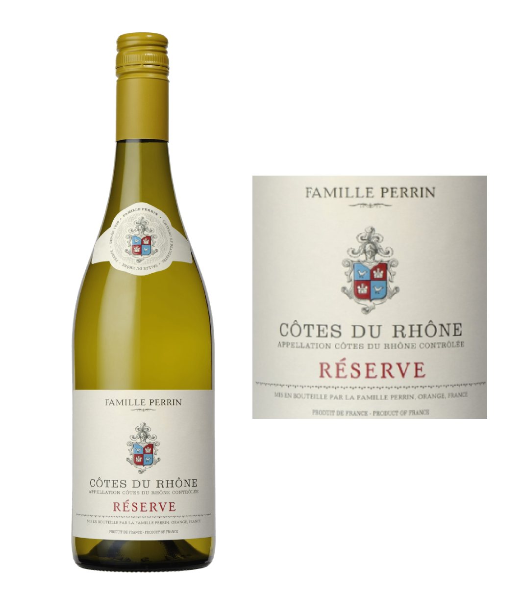 DAMAGED LABEL: Famille Perrin Reserve Cotes du Rhone Blanc 2024 (750 ml)