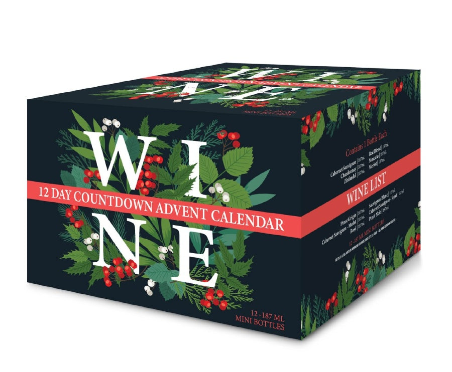 Holiday Wine Advent Calendar - 24 or 12 Days of Joy (187 ml)