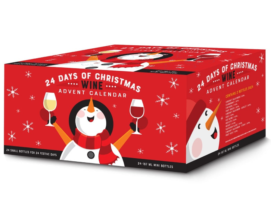 Holiday Wine Advent Calendar - 24 or 12 Days of Joy (187 ml)