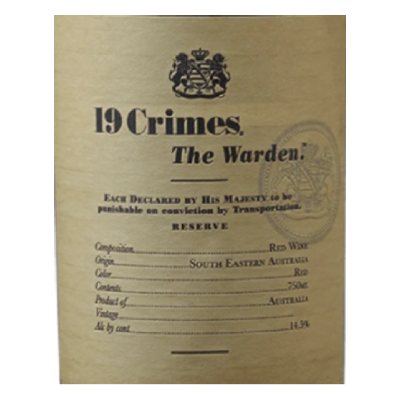 19 Crimes The Warden 2021 (750 ml)