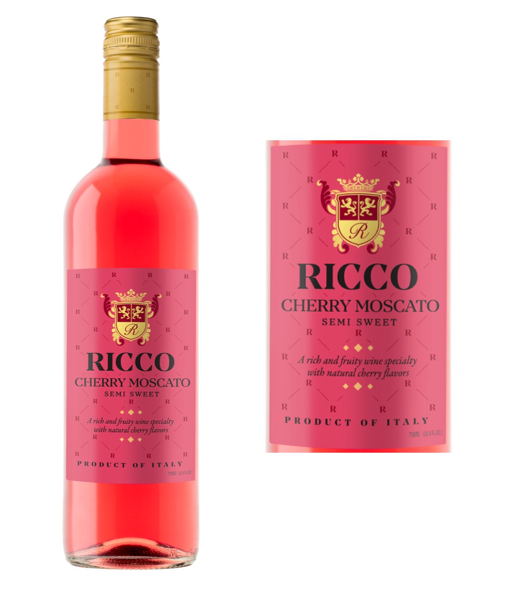 DAMAGED LABEL: Ricco Cherry Moscato (750 ml)