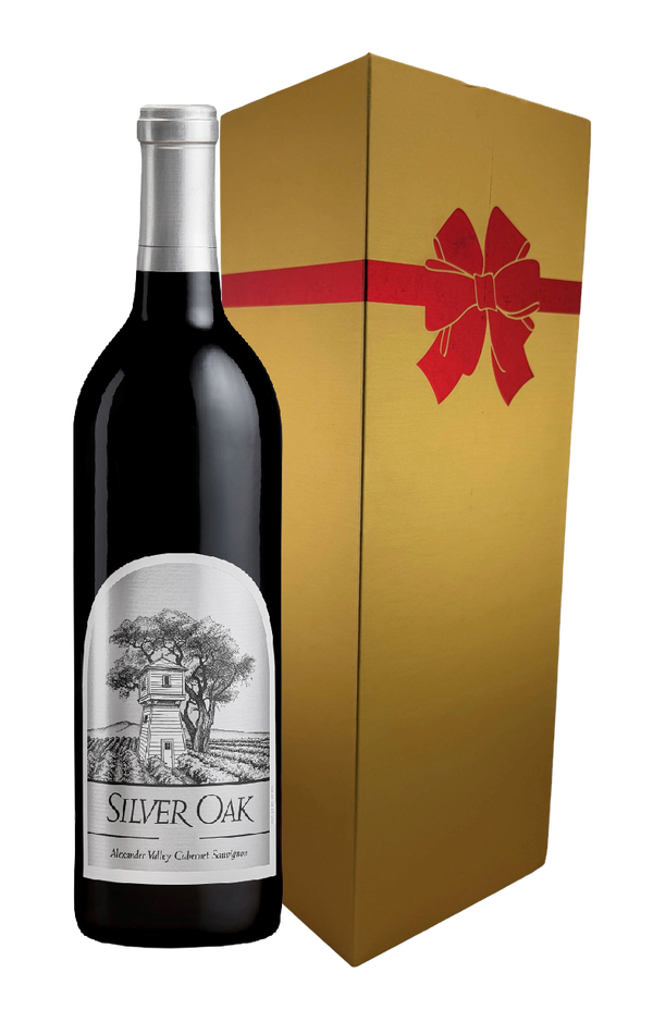 Silver Oak Alexander Valley Cabernet Sauvignon With Gold Gift Wine Box