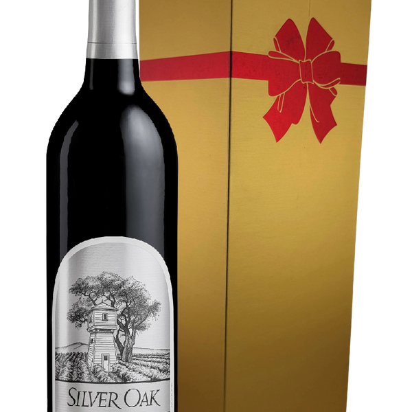 Silver Oak Alexander Valley Cabernet Sauvignon With Gold Gift Wine Box
