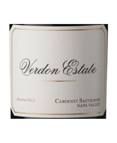 Verdon Estate Reserve No. 5 Cabernet Sauvignon 2018 (750 ml)