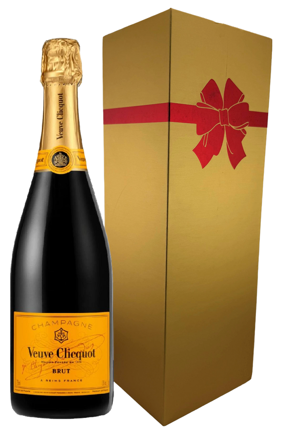 Veuve Clicquot Yellow Label Brut With Gold Gift Wine Box