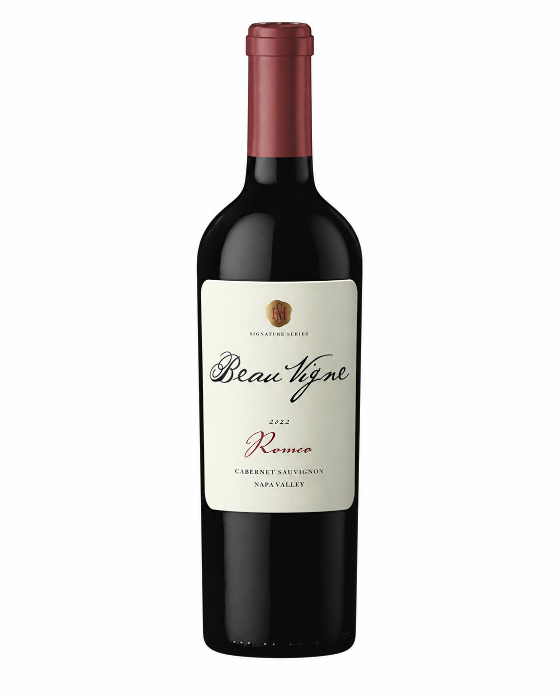 Beau Vigne Romeo Cabernet Sauvignon representative bottle; label pictured is 2022
