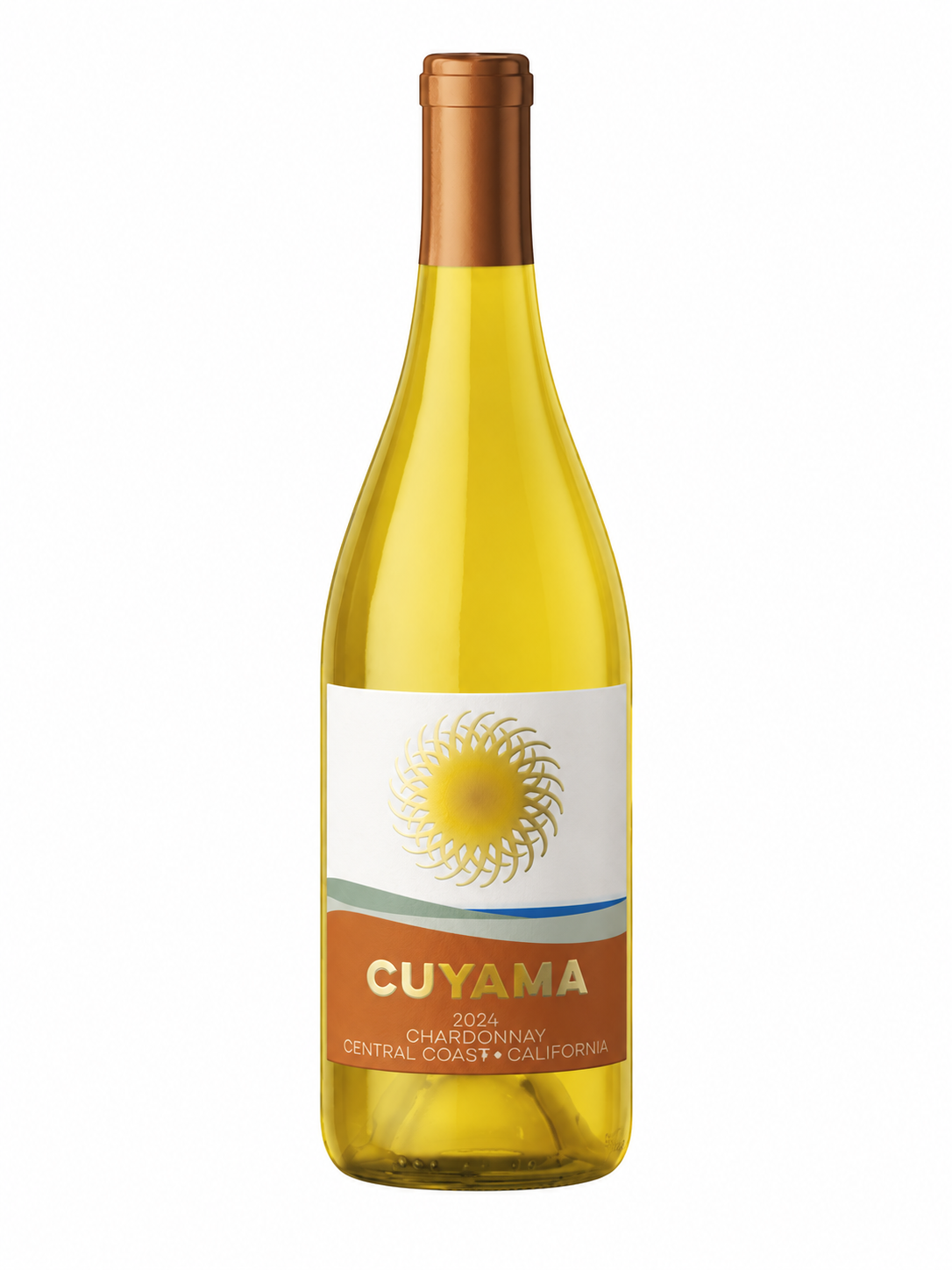 Cuyama Chardonnay 2024 bottle on a white background